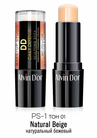 Alvin D`or PS-1 Корректор-стик  DD 3х1daily defence  тон 01 натуральный бежевый  9гр