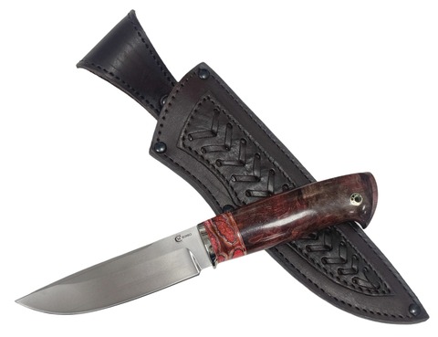 Нож Соболь, Bohler S390, зуб мамонта, мельхиор, ценные породы дерева