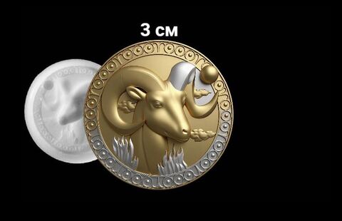 Силиконовый молд Знак зодиака Козерог 3 см