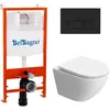 BelBagno BB5177CH-TOR/SC/BB026/BB044NERO Комплект 3 в 1 Унитаз подвесной с сиденьем UNO-TOR BB5177CH-TOR/SC + Система инсталляции 2 в 1