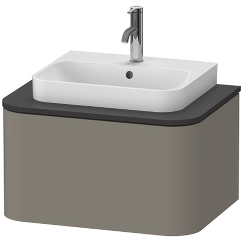 Duravit Happy D.2 Plus HP494009292 Тумба подвесная 354x650x480мм 1 ящик, цвет: stone grey satin matt