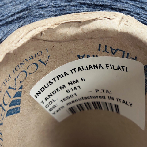 Хлопок INDUSTRIA ITALIANA FILATI TANDEM 600 синий джинсовый