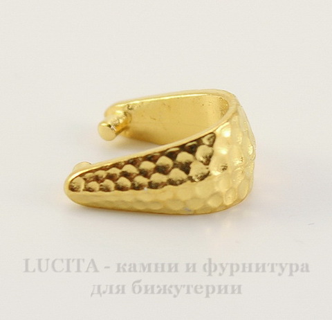 Держатель для кулона TierraCast "Hammertone" 11х11х6 мм (цвет-золото)