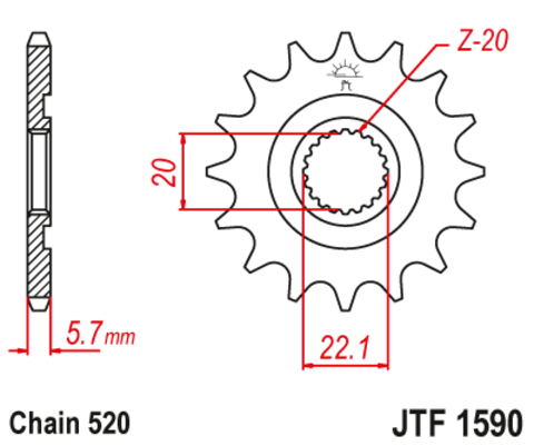 Звезда ведущая JTF1590 12
