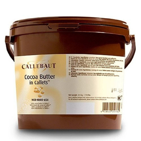 Какао масло Callebaut в дисках ведерко 3 кг