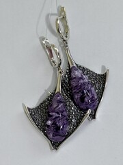 Манта (серьги из серебра)