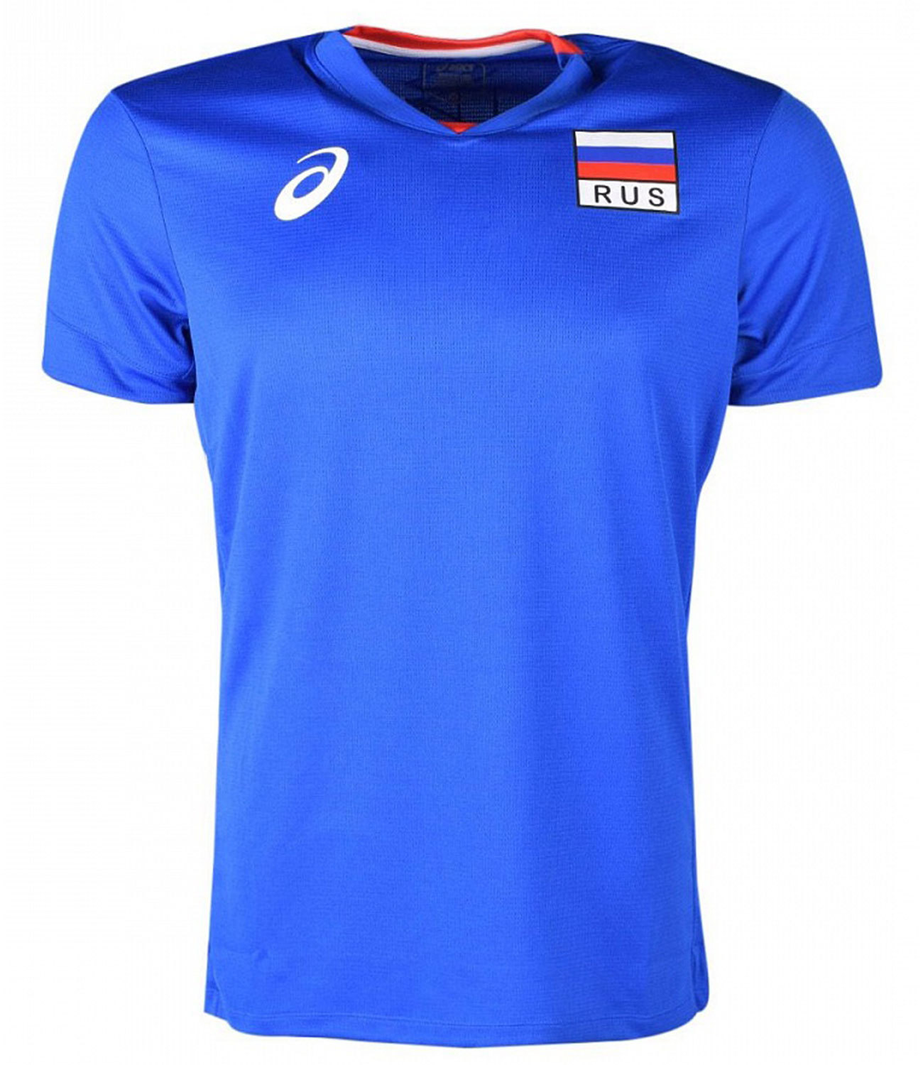 Asics Man Russia Ss Tee мужская волейбольная футболка синяя