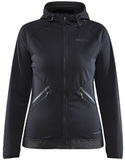 Утепленная ветрозащитная куртка с капюшоном для бега Craft Glide Hood Black женская