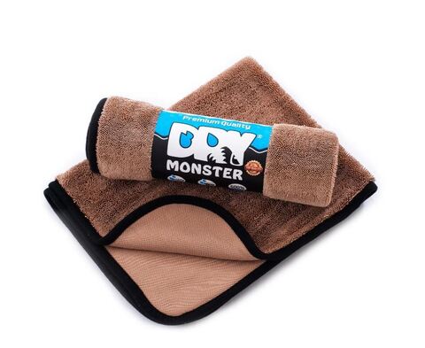 Dry Monster микрофибра для сушки 50x60см 650гр/м, коричневая-коралл
