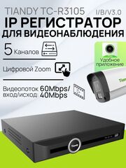 5-канальный IP Видеорегистратор Tiandy TC-R3105 I/B/V3.0