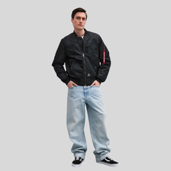 Бомбер Alpha Industries MA-1 Mod Flight Jacket Black (Черный)