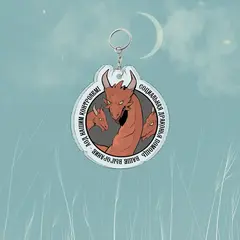 Акриловый брелок "Серый Волче. Драконья соцпомощь"