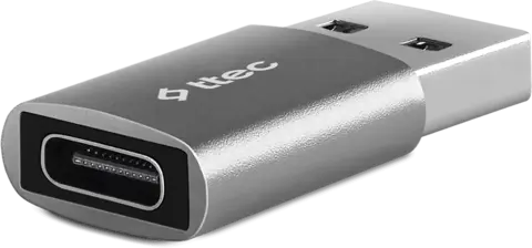 Конвертер TTEC USB-A To USB-C 3.0 OTG Converter Adapter, серый космос