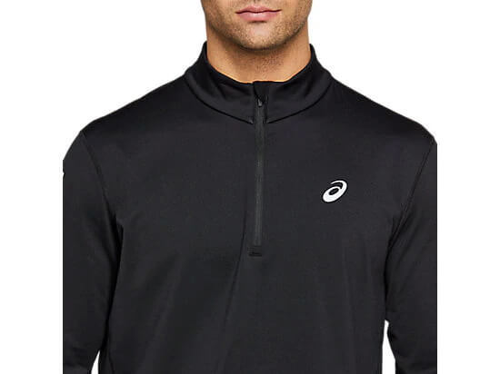 Asics Katakana Winter 1/2 Zip рубашка беговая мужская черная - 4