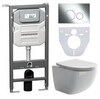 Ceramica Nova CN3009_1001CH_1000 Комплект: Подвесной унитаз + Шумоизоляционная панель для инсталляции + Система инсталляции для унитазов с кнопкой смыва