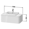 Duravit Happy D.2 Plus HP494102222 Тумба подвесная 354x1000x550мм 1 ящик, цвет: белый глянцевый