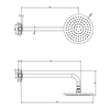 Gessi Inciso 58148#031 Верхний душ с кронштейном, хром