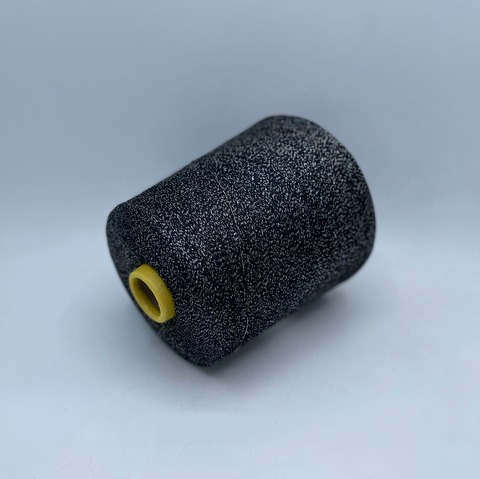 Servizi e seta (пр.Италия),art. Luxury ,2/52 2600м/100гр,87%Шелк 7%Полиамид 6%Полиэстер(люрекс) , цвет-Черный, арт.25221