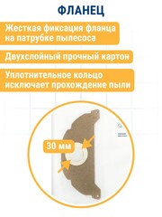 Мешки ПРАКТИКА для пылесосов KARCHER 2120, NT 181 PROFI, вертикальный, до 22л, синтетика, уп 2 шт. (798-775)