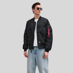 Бомбер Alpha Industries MA-1 Mod Flight Jacket Black (Черный)