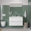 BelBagno UNO-MINI-1000-2C-SO-BO База под раковину подвесная с фрезерованными ручк. по всей длине фасада с двум выкатн. ящ., Bianco Opaco,1000x395x608