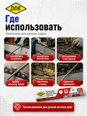 Напильник круглый DDE 4,0 мм - 5/32