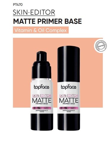 Topface Основа для макияжа Skin Editor Primer Base тон 02 TRANSPARENT  PT470  31гр