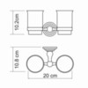 WasserKRAFT Ammer K-7028D Стакан, цвет: хром