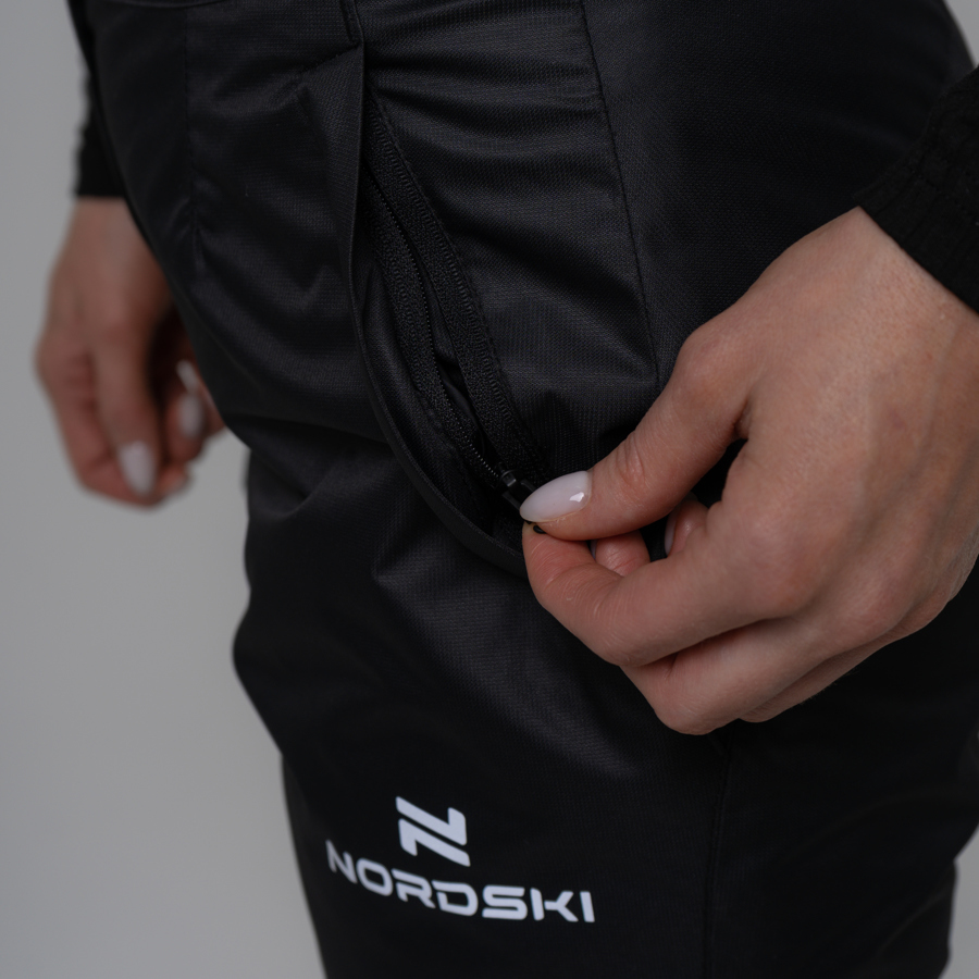 Nordski Light утепленные ветрозащитные брюки женские черные - 8