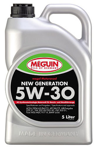 Моторное масло Meguin Motorenoel New Generation 5W30 синтетическое 5л
