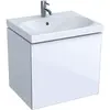 Geberit Acanto 500.609.01.2 Тумба под раковину, 59.5x53.5x47.5см, белый / ультраглянцевый лакированный, белый / глянцевое стекло