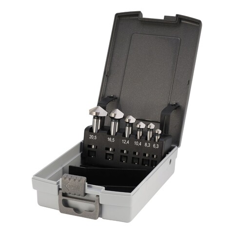 Набор зенковок 120° 6,3-20,5мм 3z HSSE-Co5 6шт H-Tools 890806EHT