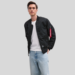Бомбер Alpha Industries MA-1 Mod Flight Jacket Black (Черный)