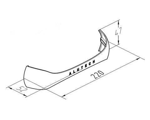 Крышка HGI009.002.03 (цв. RAL9006) ALUTECH