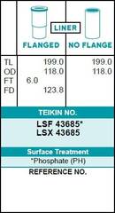 Гильза блока цилиндров TEIKIN LSF43685 (4шт/упак) не хонингованная