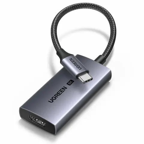 Адаптер UGREEN CM491 (85320) USB-C To HDMI 2,1 Female 8K@60Hz, 15см, серый