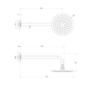 Gessi Inciso 58148#299 Верхний душ с кронштейном, black XL