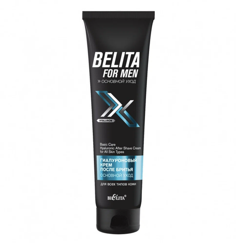 Bielita for men Крем после бритья для всех типов кожи Гиалуроновый 100 мл. Белита