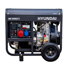 Дизельный генератор Hyundai DHY 8500LE-3 - [6.5 кВт / 380V] эл. старт, трехфазный