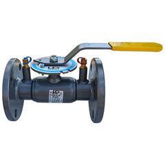 Кран стальной шаровой цельносварной LD Energy Regula, DN-40 PN-40, длина-200мм, стандартнопроходной, фланцевый с ручкой