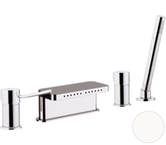 Remer Minimal N06317MMBO Смеситель для ванны монтаж на борт каскадный излив, цвет: белый матовый фото