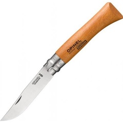 Фото Нож Opinel №10 Carbon, углеродистая сталь, традиционный складной нож, рукоять бук