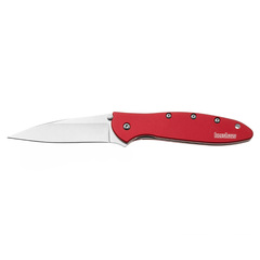 Фото Полуавтоматический складной нож Kershaw Leek, сталь 14C28N, рукоять алюминий, красный