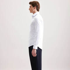 Сорочка мужская Seidensticker Slim Fit 01.845211-10 из твила в нежно-голубую полоску