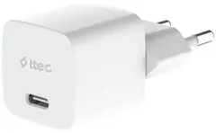 Зарядное устройство TTEC SmartCharger GAN 30W USB-C PD Travel Fast Charger с каб USB-C 1,2м, белый