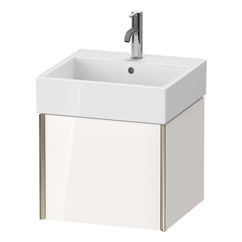 Duravit XViu XV42330B122 Тумба подвесная 397x484x454мм, для раковины #235050, 1 ящик, цвет: белый глянцевый/champagne matt