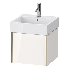 Duravit XViu XV42330B122 Тумба подвесная 397x484x454мм, для раковины #235050, 1 ящик, цвет: белый глянцевый/champagne matt фото