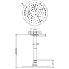 Gessi Inciso 58150#031 Верхний душ с кронштейном, хром
