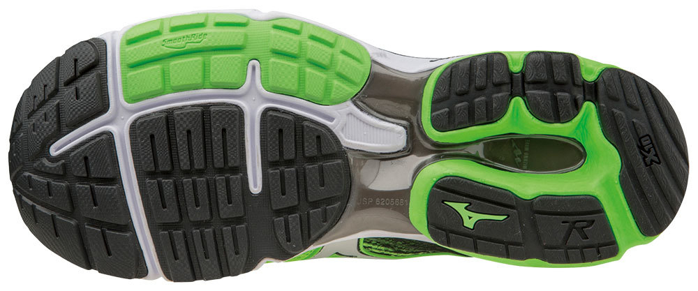 Кроссовки для бега мужские Mizuno Wave Rider 19 зеленые - 2
