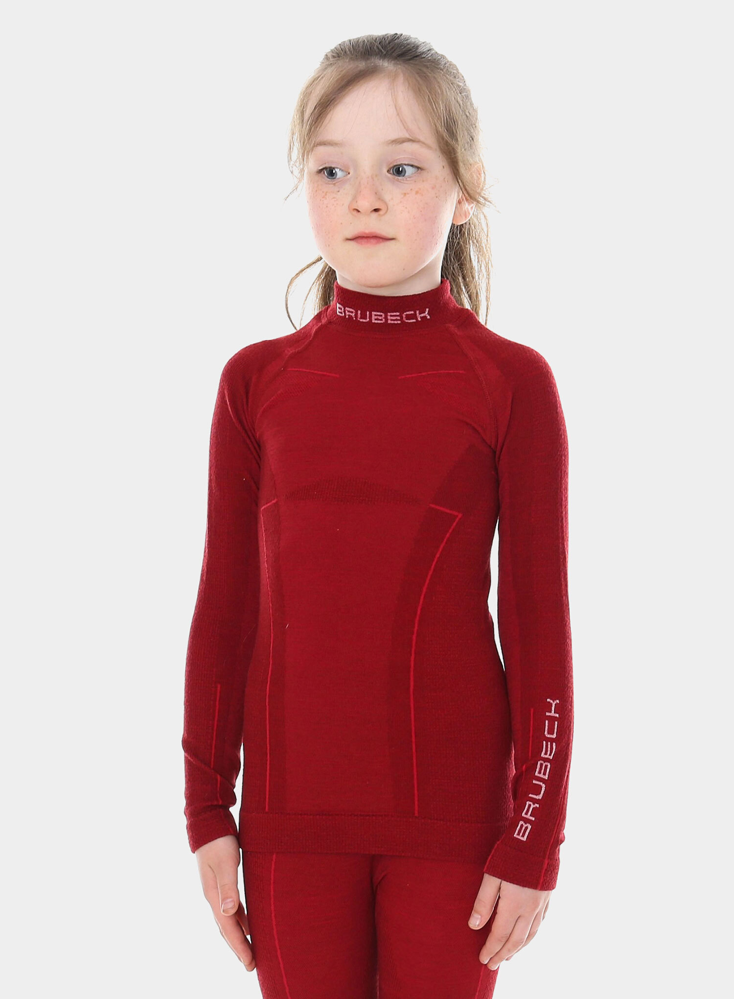 Brubeck Active Wool детская терморубашка бордо - 2